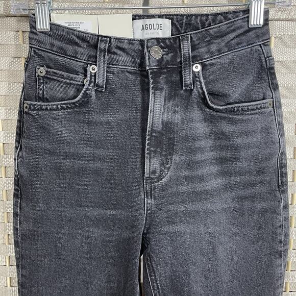 Agolde VINTAGE HIGH RISE BOOT Women’s Size 23 Black TECHNIQUE Wash NEW Tiny Flaw - Picture 3 of 10